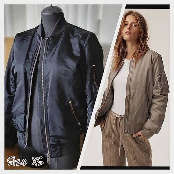 The Group by Babaton black Gilman Bomber jacket - Picture 1 of 16